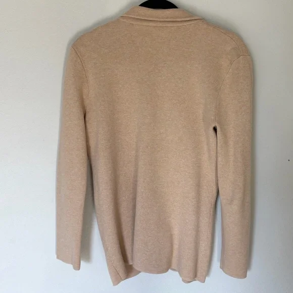 J. Crew Mercantile Tan Sweater Blazer Size Small 100% Cotton - Picture 2 of 8